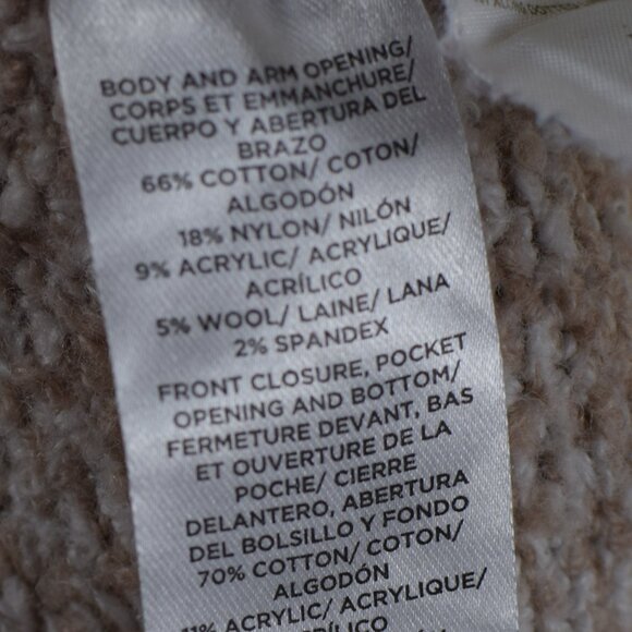 LOFT Womens Lagenlook Long Sleeveless Sweater Vest Tan Cardigan Winter Fall Cozy - Picture 14 of 14